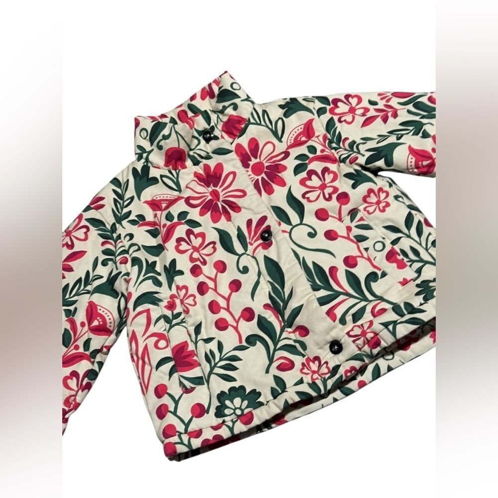 Women’s By ANTHROPOLOGIE Floral Puffer winter coat Jacket size X small - Picture 4 of 9
